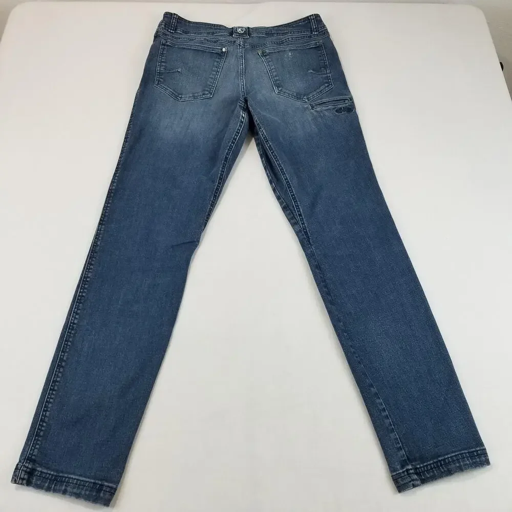 Kuhl Jeans Mens 34x34 Blue Medium Wash Straight Stretch Denim Organic Cotton